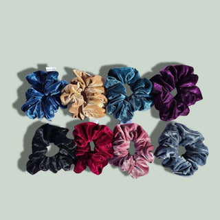 The Mum Bun Scrunchie large velvet scrunchie